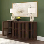 Buffet Contour Plank+Beam en bois massif avec 3 portes, meuble TV de 59 pour le salon