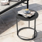 Fauteuils Papasan d’extérieur avec coussin en rotin PE, fauteuils confortables pour terrasse avec table d’appoint