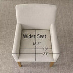 Set di 6 sedie da pranzo imbottite con braccioli, poltroncine moderne in lino con gambe in legno, sedie decorative per sala da pranzo e soggiorno - Panipeachy