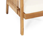 Jabe Garten-Clubstuhl-Set aus Akazienholz und Korbgeflecht von Christopher Knight Home