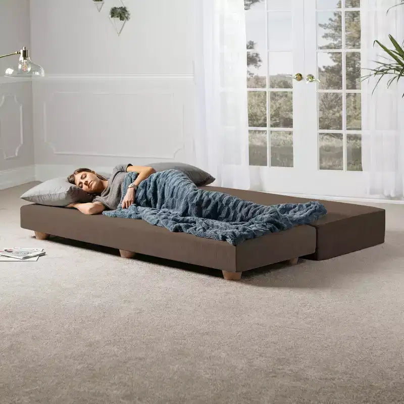 Tagesbett / ausziehbares Schlafsofa in Queen-Size - Microvelvet
