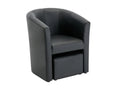 Rotan fauteuil - zwart (decovivante)