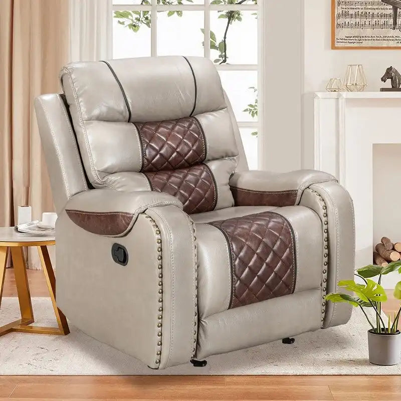 Großer Relaxsessel aus Kunstleder im amerikanischen Design für das Wohnzimmer