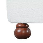 Christopher Knight Home Matteo modern bed met frame van rubberhout en bouclébekleding