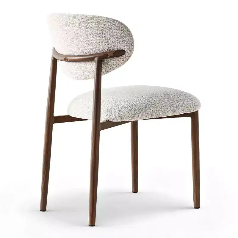 Set aus 4 modernen gepolsterten Esszimmerstühlen mit geschwungener Rückenlehne, armlose Seitenstühle mit Eisenrahmen für Esszimmer und Küche - Panipeachy