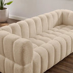 85 modernes Sofa aus Waffelstoff, bequemes Relaxsofa