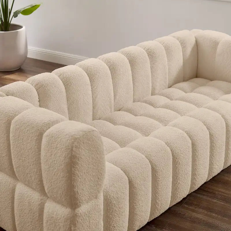 85 modernes Sofa aus Waffelstoff, bequemes Relaxsofa