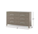Child Craft Kieran kinderkamerset, 3-delig, met ledikant, dubbele ladekast en commode; inclusief 4-in-1 omvormbaar ledikant