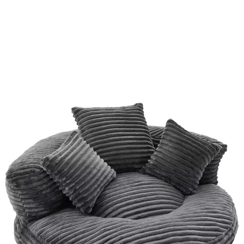 Sitzsacksofa für Erwachsene und Kinder, übergroßer Cord-Sitzsack mit 3 Kissen und Armlehnen für Wohnzimmer und Schlafzimmer
