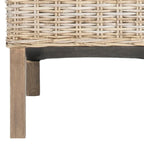 Set van 2 eetkamerstoelen van naturel rotan, 19W x 22D x 41H, boho-kuststijl