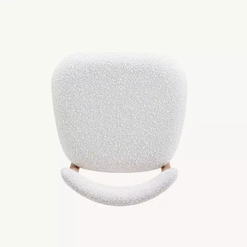 Bouclé-Barhocker ohne Armlehnen, 4er-Set, mit Metallbeinen in Holzoptik für Küche, Wohnzimmer, Restaurant und Café - Morden Fort