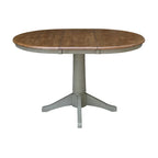 Ronde uitschuifbare eettafel van 36 met 4 Madrid-stoelen