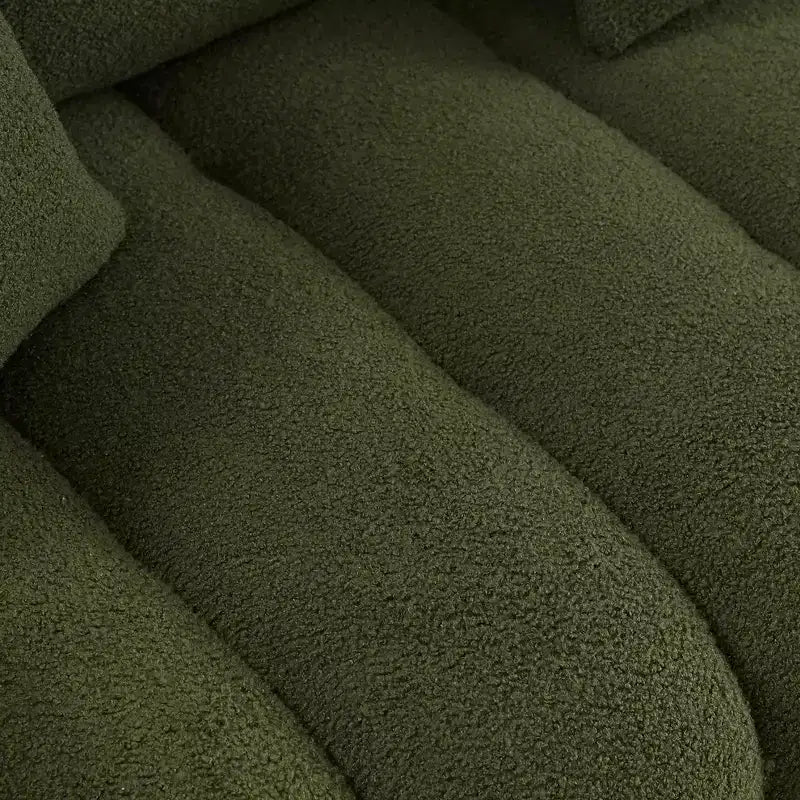 Nowoczesna 3-osobowa sofa GDFStudio Alanna 79.5 z tapicerką z tkaniny teddy i poduszkami