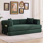 5-in-1-Schlafsofa, 78.8 modulares Cordsofa mit stabilem Gestell, multifunktionales Futon für kleine Räume, Wohnzimmer und Gästezimmer