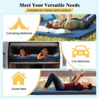 Costway-Campingmatratze aus Memory-Schaumstoff mit rutschfester Unterseite und Tragetasche, für Übernachtungen im Freien, Grau/Blau