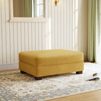 Grand pouf décoratif moderne en velours côtelé
