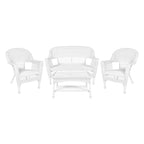 4-teiliges Gesprächsset aus Rattan für die Terrasse