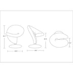 Manhattan Comfort Curl Akzent-Drehsessel aus Wollmischgewebe mit Chromgestell (2er-Set)