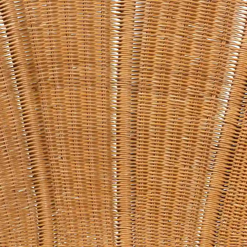 Blossom Akzentstuhl in Blumenform aus honigfarbenem Rattan im Boho-Stil