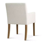 Set di 6 sedie da pranzo imbottite con braccioli, poltroncine moderne in lino con gambe in legno, sedie decorative per sala da pranzo e soggiorno - Panipeachy