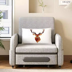Fauteuil convertible 3-en-1 Gaoyangjiaju avec tiroir de rangement - Canapé-lit gigogne avec poche latérale et coussin - Gris