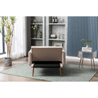 Poltrona letto da salotto in velluto con imbottitura capitonné e piedini color oro rosa