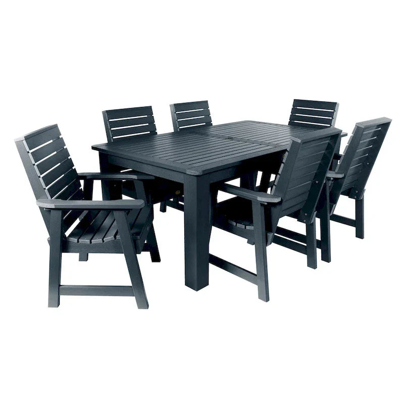 Conjunto de refeição para exterior HIGHWOOD PROFESSIONAL de 7 peças, 42x72