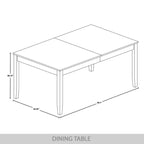 Set da pranzo classico in legno CraftPorch da 7 pezzi