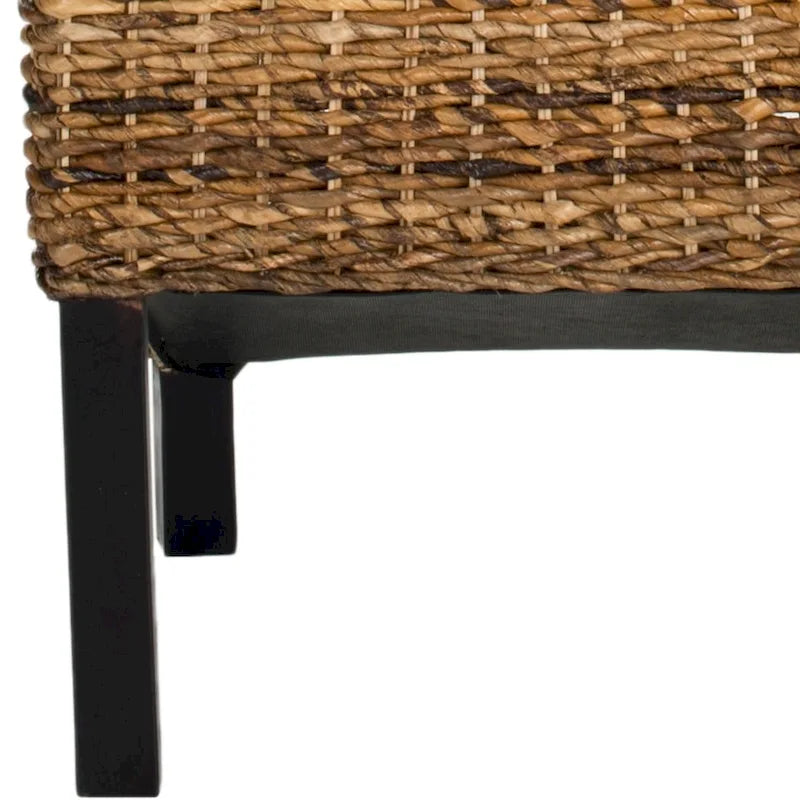 Set van 2 eetkamerstoelen van naturel rotan, 19W x 22D x 41H, boho-kuststijl