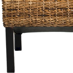 Set van 2 eetkamerstoelen van naturel rotan, 19W x 22D x 41H, boho-kuststijl