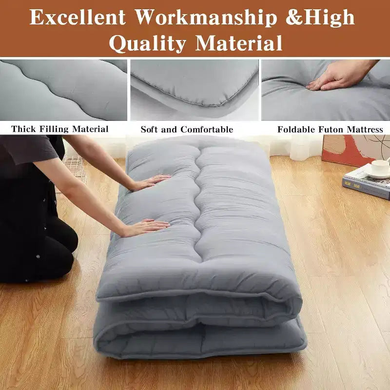 Japanische Futonmatratze, faltbare Schlafmatte für den Boden, Tatami-Matte für Zuhause und Camping