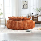 Comfortabele tweezits slaapbank met afgeronde rugleuning, extra grote slaapbank met armleuningen