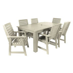Conjunto de refeição para exterior HIGHWOOD PROFESSIONAL de 7 peças, 42x72