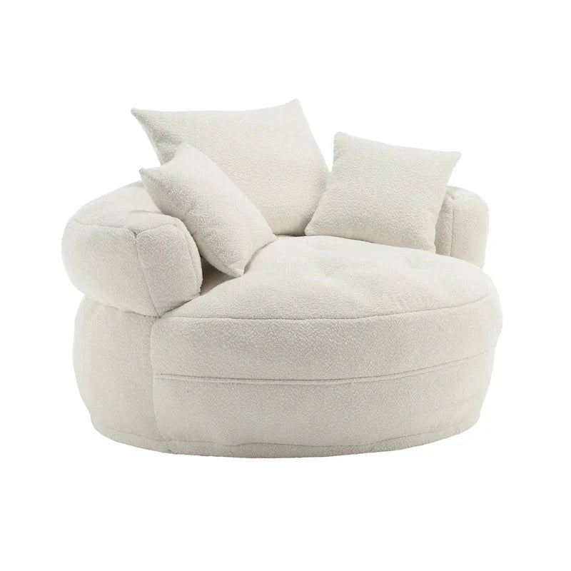 Fauteuil rond de relaxation ?C blanc/bleu/gris/jaune/orange/rouge rosé/bleu marine/vert, 1 ou 2 places