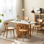 Set MAYEERTY di 4 sedie da pranzo in legno massello, sedie in legno naturale per cucina, sala da pranzo e soggiorno