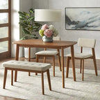 Ensemble de salle à manger Nettie en bois massif Simple Living, 4 pièces