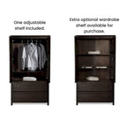 Kleiderschrank aus Massivholz mit 2 Türen - 41x72x22