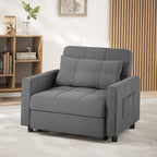 Sofá-cama ajustável 3 em 1, sofá-cadeirão extensível, cama dobrável convertível para sala de estar
