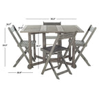 SAFAVIEH Brandy set da pranzo da esterno da 5 pezzi - 43Wx35Dx29H