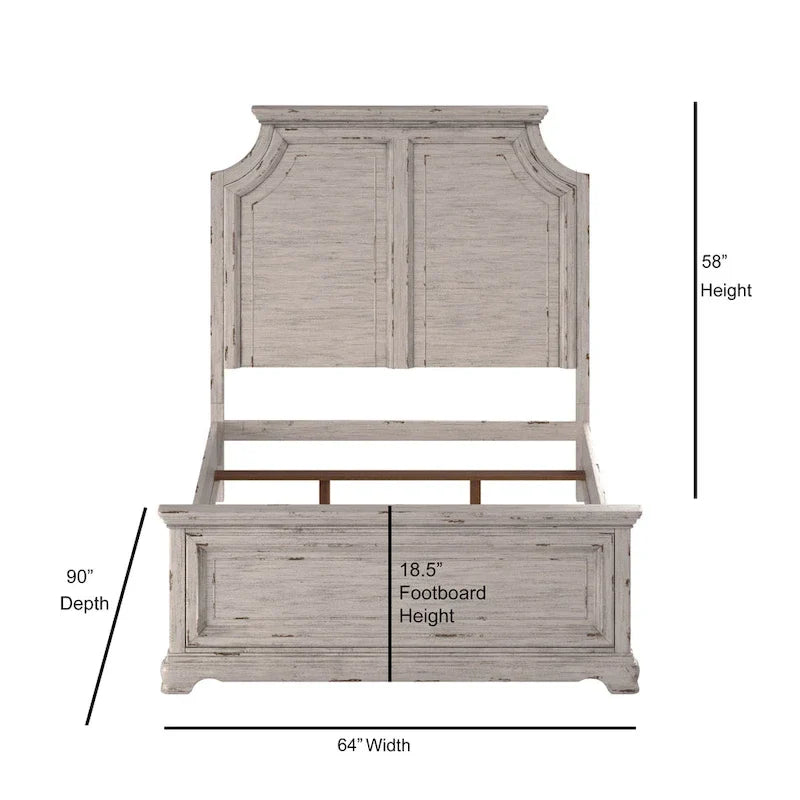Palisade 5-teiliges Schlafzimmer-Set in Antikweiß