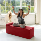 Avana Kami umwandelbare Chaiselongue / Yoga und Massage - 2-in-1-Hocker mit verstecktem ausklappbarem Yoga-Loungesessel, Mikrosamt - N/A