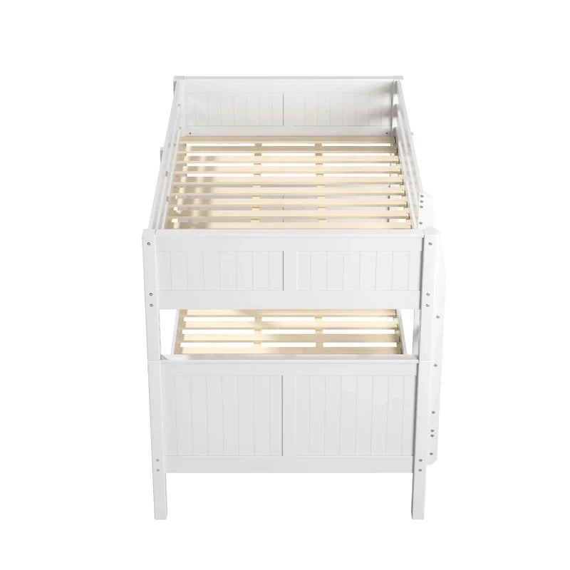 Lit superposé Camaflexi avec deux lits doubles et lit gigogne simple - tête de lit à panneaux
