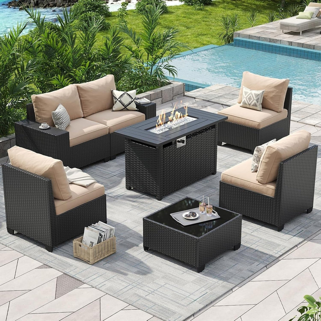 Gartenmöbelsets mit 4in dicken Polstern