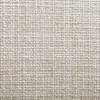 Gebogenes 3-Sitzer-Sofa mit kugelförmigen Kissen, beige Leinenmischung