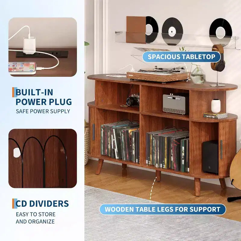 Mobiletto contenitore COZONY da 6 bottiglie con portabicchieri e ripiani aperti per cucina, sala da pranzo e soggiorno