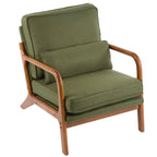 Gestoffeerde accentstoel in midcenturymoderne stijl