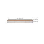 Meuble TV suspendu contemporain, long, en bois blanc, avec tiroirs