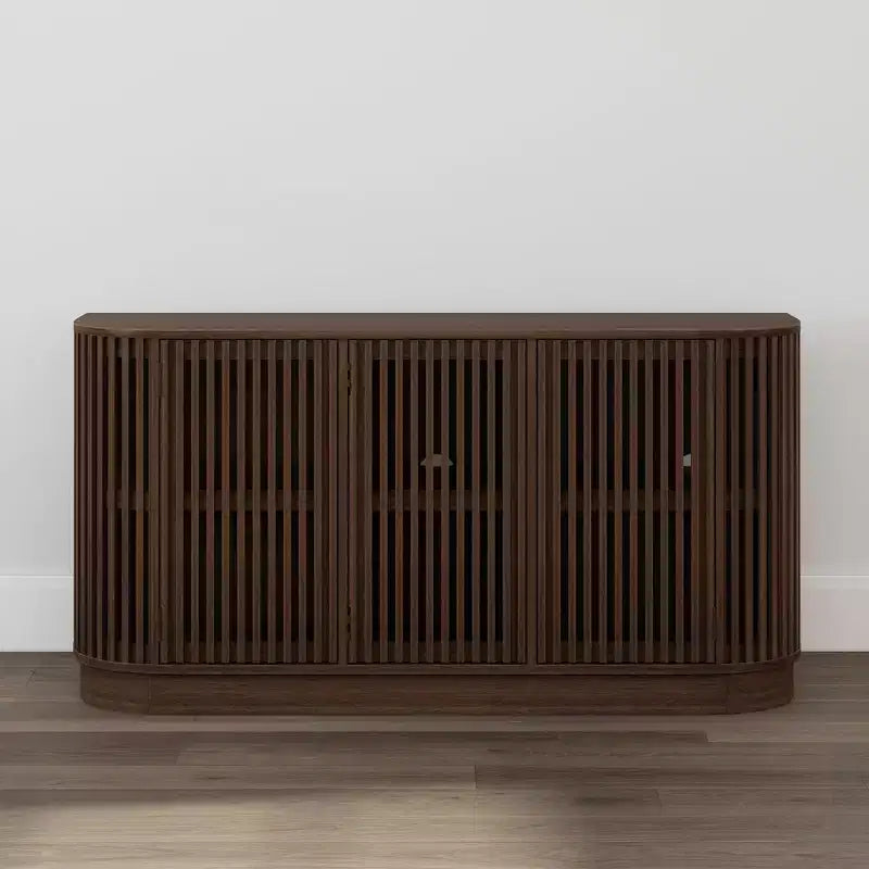 Buffet Contour Plank+Beam en bois massif avec 3 portes, meuble TV de 59 pour le salon