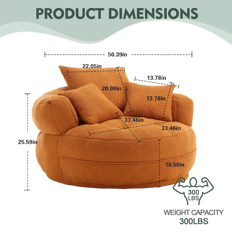 Fauteuil rond de relaxation ?C blanc/bleu/gris/jaune/orange/rouge rosé/bleu marine/vert, 1 ou 2 places
