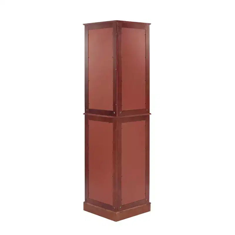 Eckvitrine, Kirschbaum/Walnuss, Glasvitrine mit 4 Türen
